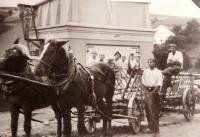 In-law Francis Ruprich with a pair of horses