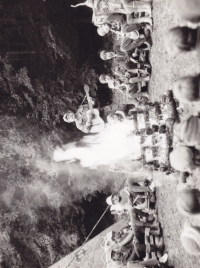 Adolf in a Boy Scout camp in 1987