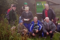 Ivančena 2014, Jiří Stuchlý is between former scouts/pioneers from unit n. Seven. Jiří Švejda  is standing next to him wearing a hat. Jiří Švejda brought him to scouting and they started the unit together as well as a scout centre and a pioneer group. 