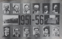 The graduating year of the Prague Conservatory playing the organ, 1956. Reginald Kefer in the bottom row, third from the right