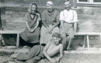 Ludvík with mother and foster parents